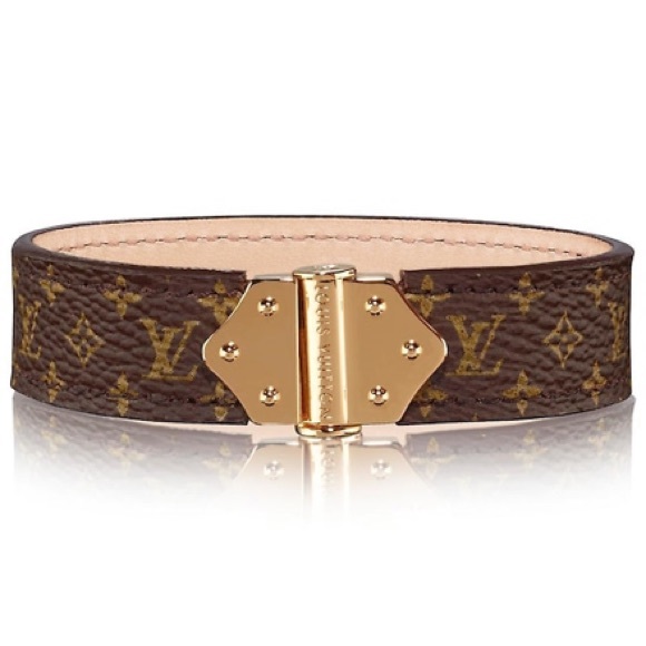 Louis Vuitton Leather Wrap/ NANO MONOGRAM BRACELET - Picture 1 of 5